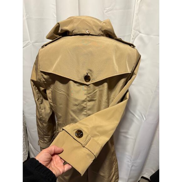 Calvin Klein Wind and Rain Resistant Hooded Trench Size M Petite - Picture 3 of 9